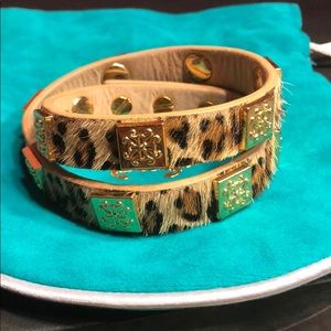 Rustic Cuff Bracelet Leopard Meagan Wrap